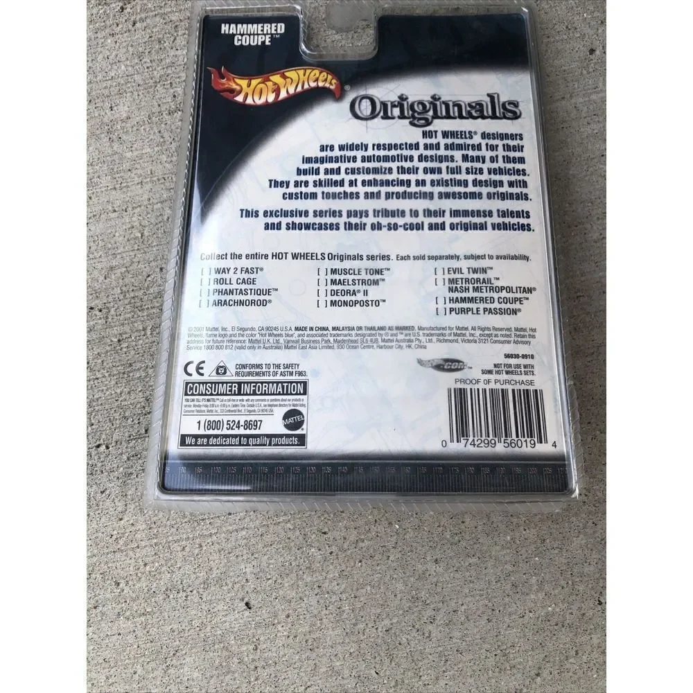 Hot Wheels Original  2001 HAMMERED COUPE. Exclusive VINTAGE. Read